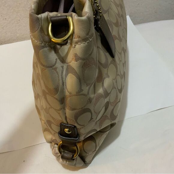 Coach Ashley Signature Handbag Purse Sateen Bag 3-Color Metallic B1271-F20263 - Picture 5 of 14